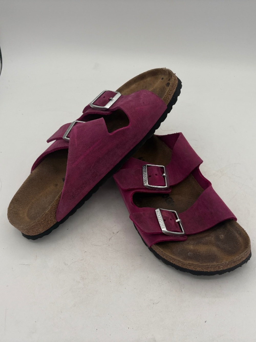 Birkenstock Arizona Festival Fuchsia Oiled Leather Women’s Sandals 41 US 10-10.5 - Picture 10 of 14